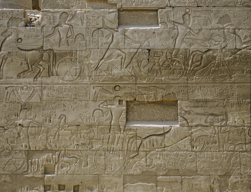 Relief from the northern wall of the hypostyle hall at the great temple of Amun