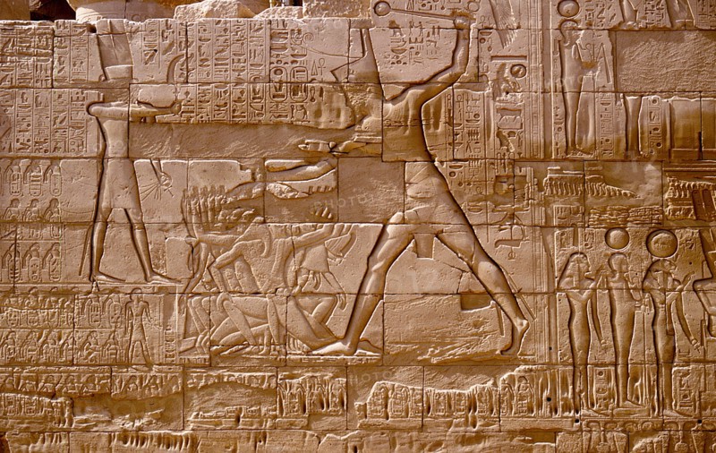 Relief from the northern wall of the hypostyle hall at the great temple of Amun