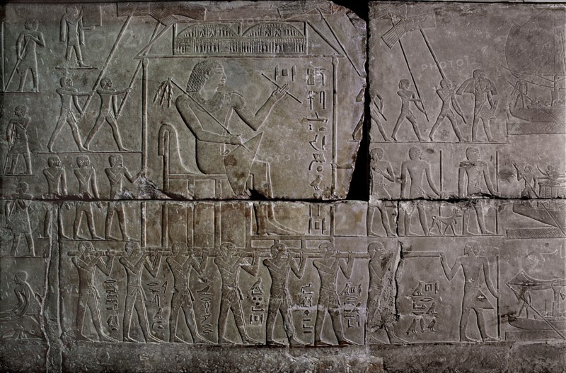 A limestone relief from the tomb of Ipi