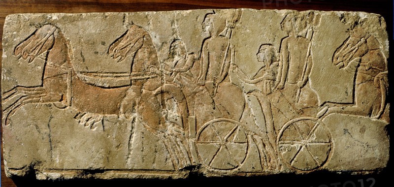 A talatat, a small sandstone relief block used to facilitate more rapid construction during the Amarna period