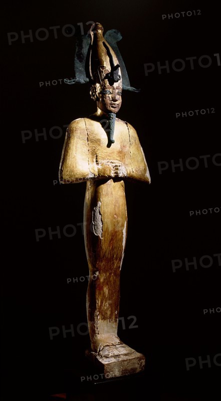 Gilt wood statue of Osiris, god of death, resurrection and fertility