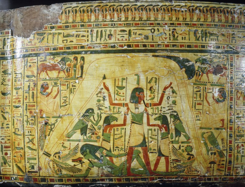 Detail from coffin of Nespawershepi, chief scribe of the Temple of Amun