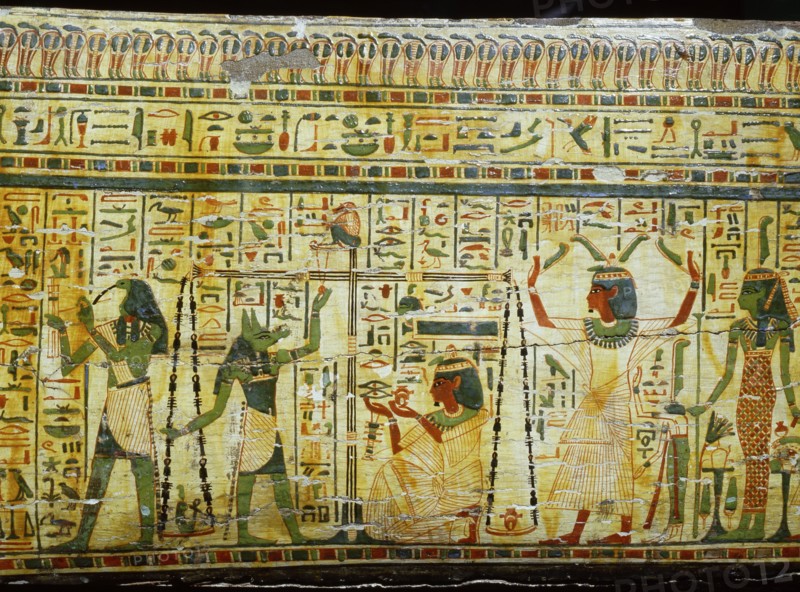 Detail from coffin of Nespawershepi, chief scribe of the Temple of Amun