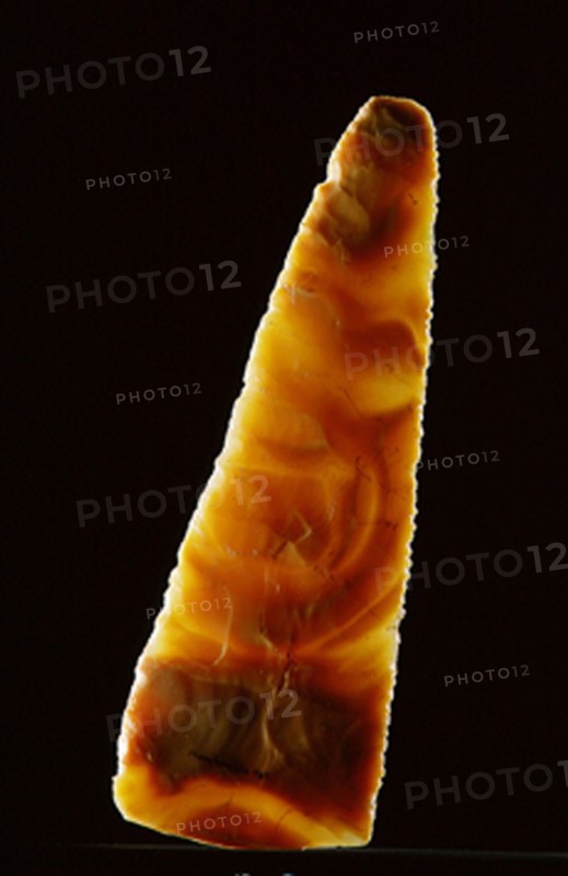 This finely worked implement made from flint is evidence of the high skills, and therefore specialisation, that existed in the predynastic period
