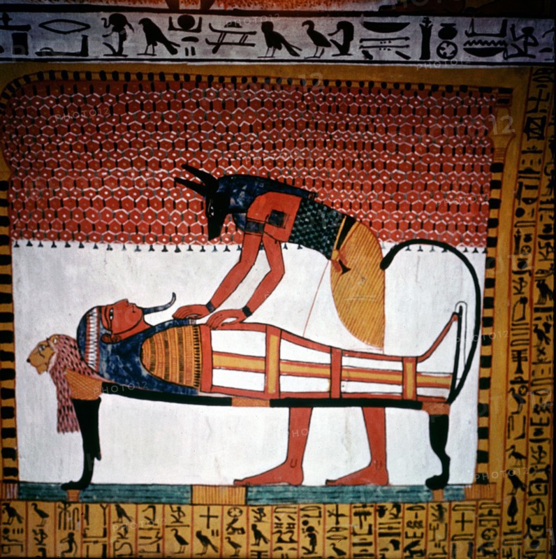 A painting in the tomb of Sennedjem