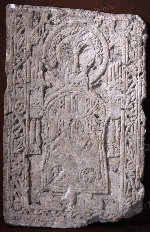 Early Christian stela depicting a saint