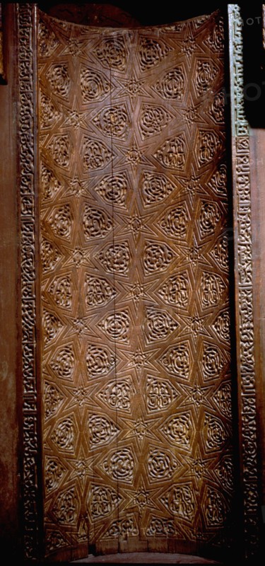 Wood panel with geometric designs