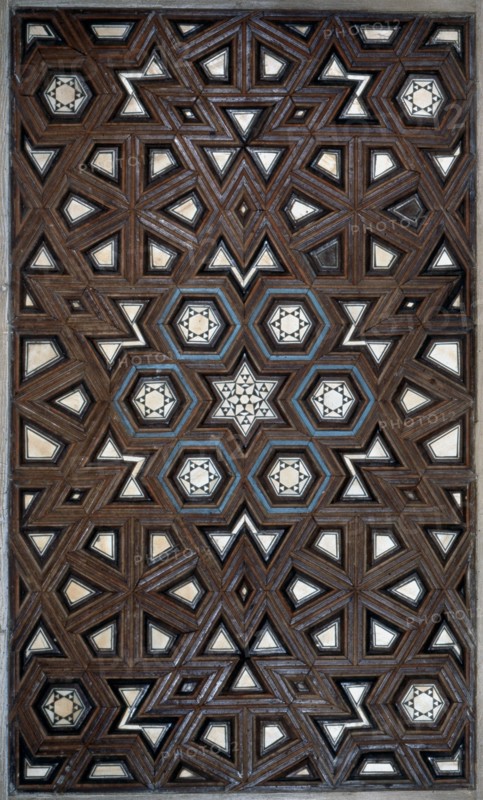 Geometric pattern from a wooden door