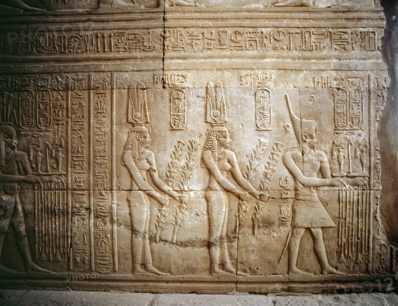 Temple relief with offering scene