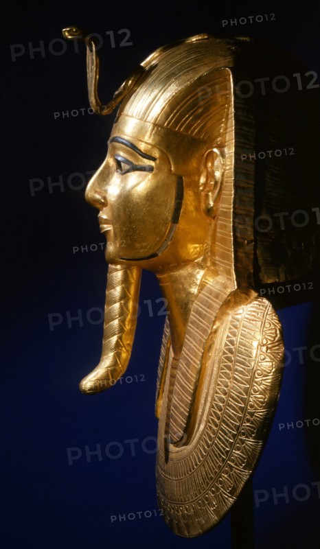 Gold funerary mask from the burial of Psusennes I