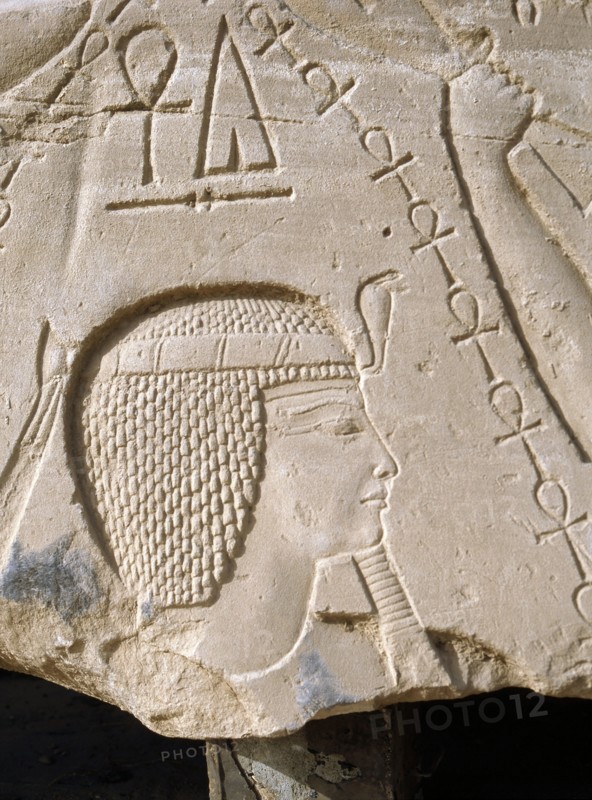 Amarna style reliefs from the time of Amenhotep IV (better known as Akhenaten) depicting the god Horus performing a purification