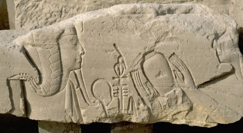 Amarna style reliefs from the time of Amenhotep IV (better known as Akhenaten) depicting a youth with the distinctive side lock hairstyle
