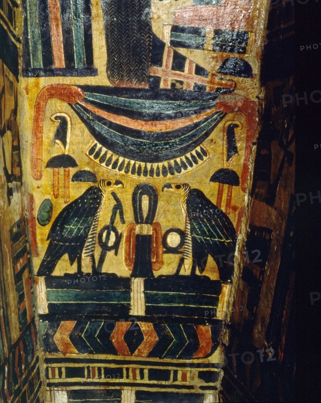 Detail of interior of a coffin
