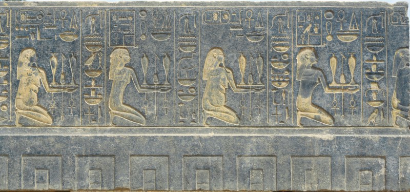 Relief from the Red Chapel of Hatshepsut which was demolished by her successor Tuthmosis III