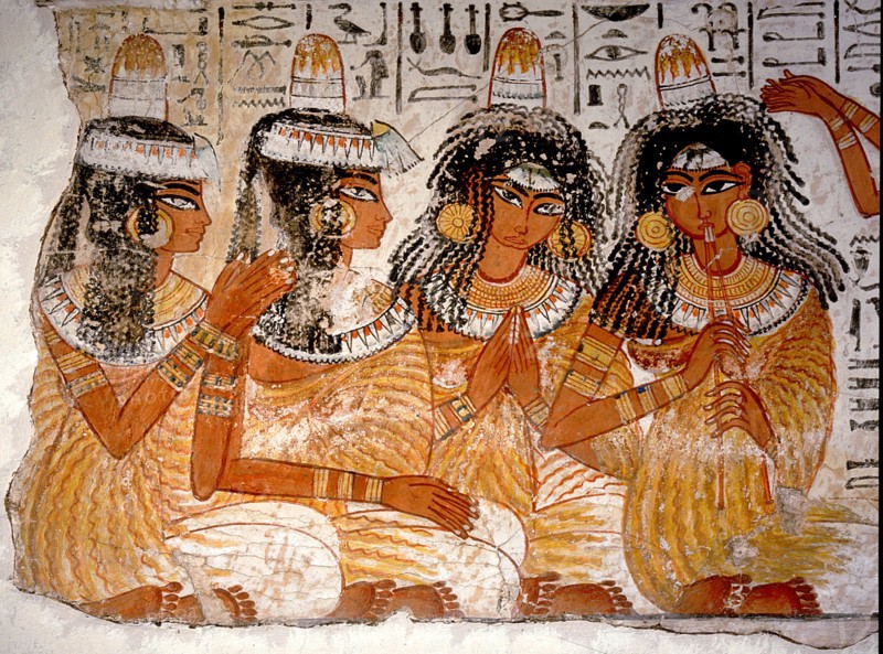 Part of a banquet scene from the tomb of Nebamun