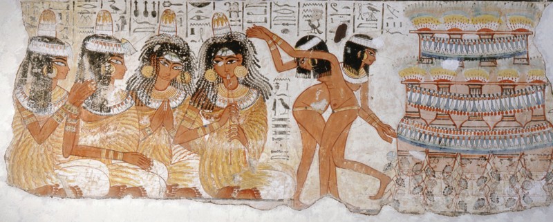 Part of a banquet scene from thetomb of Nebamun