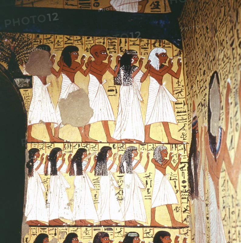 A detail of a painting in the tomb of Pashedu, the royal tomb builder