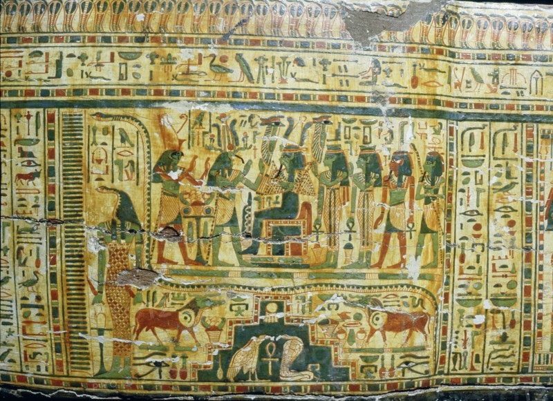 Detail from coffin of Nespawershepi, chief scribe of the Temple of Amun