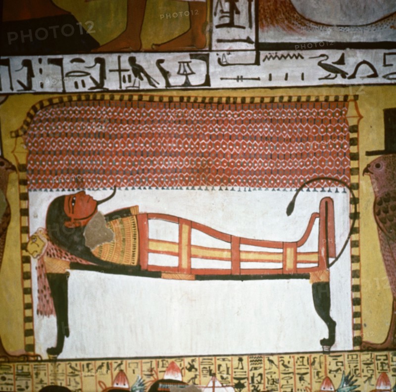 A painting in the tomb of Sennedjem
