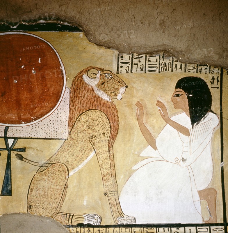 A detail of a painting in the tomb of Inherkha