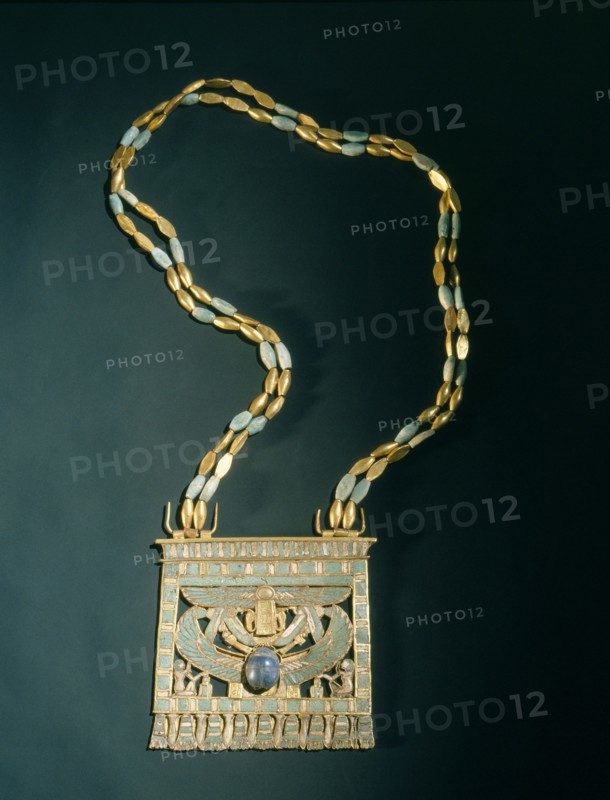 Winged scarab pectoral from the tomb of General Wen Djeba En Djed, senior official of Psusennes I