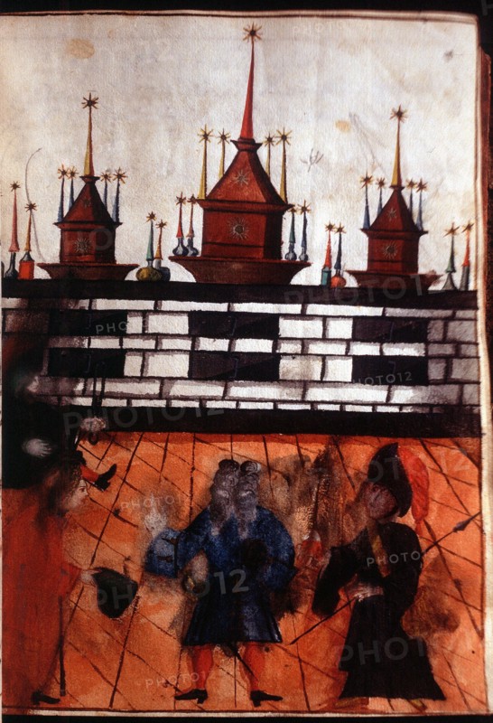Illustration from the manuscript of Sabaoth with depiction Athanor, the alchemists furnace