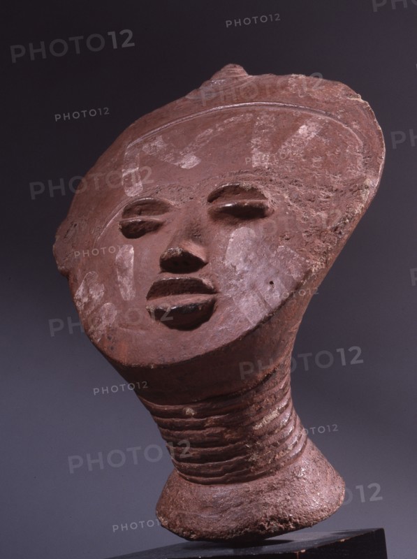 Akan terracotta head used in royal funerary memorials