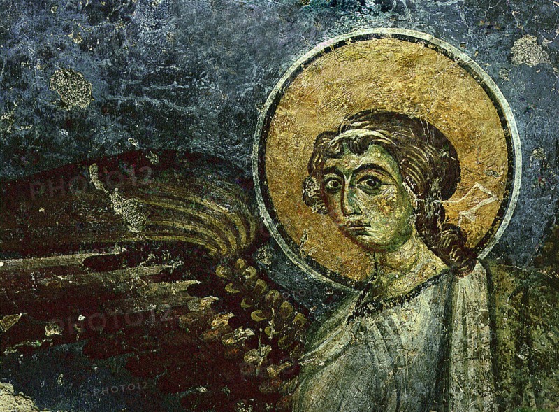 Part of the Assumption fresco from Eurytania Episkopi which was built in the 9th century