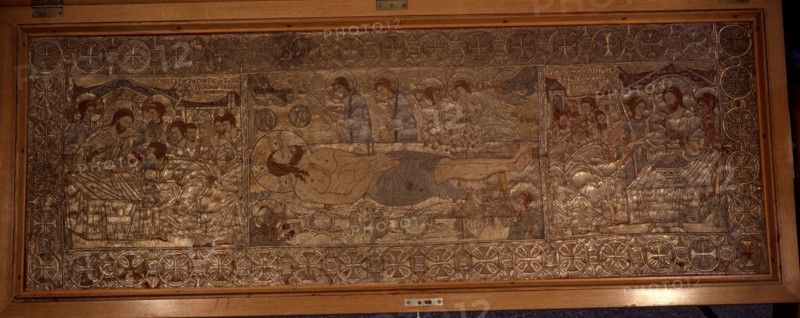 A great work of Byzantine textile art, the Epitaphios of Thessaloniki which was used in the service of the Eucharist