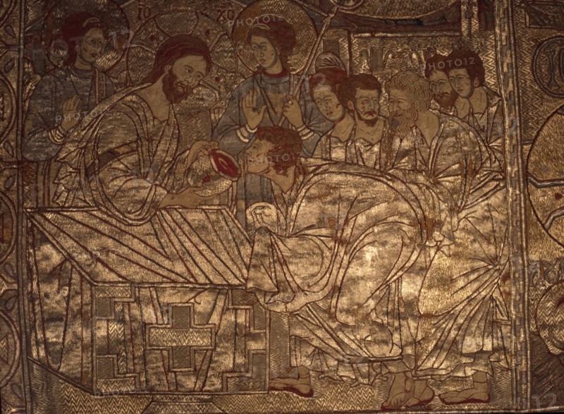 A great work of Byzantine textile art, the Epitaphios of Thessaloniki, which was used in the service of the Eucharist