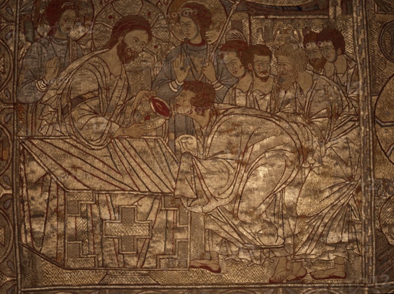 A great work of Byzantine textile art, the Epitaphios of Thessaloniki, which was used in the service of the Eucharist