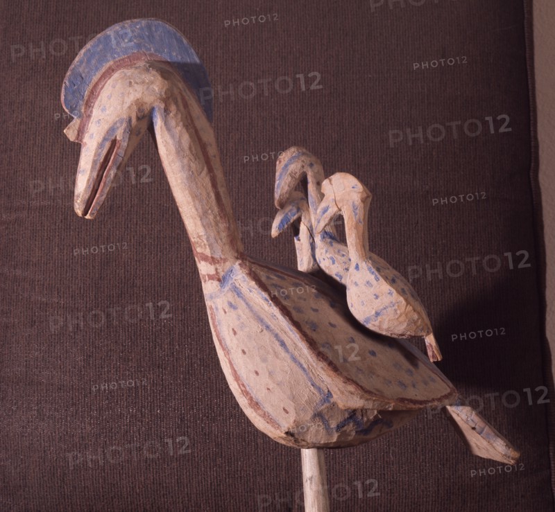 A Baga bird headdress, known as a Bemp, used by boys and young men