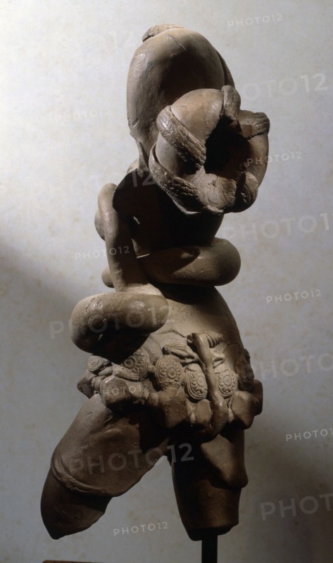 Terracotta statue of serpent goddess