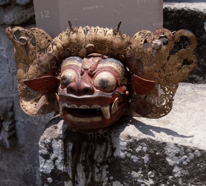 Each Balinese community stages regular performances in which Barong, a mythical lion, fights Rangda the Queen of witches