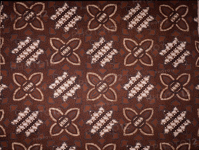 Detail of a batik kain with a design dating back to around 1900