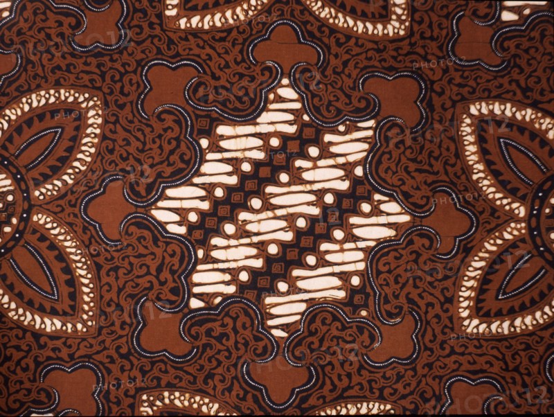 Detail of a batik kain with a design dating back to around 1900