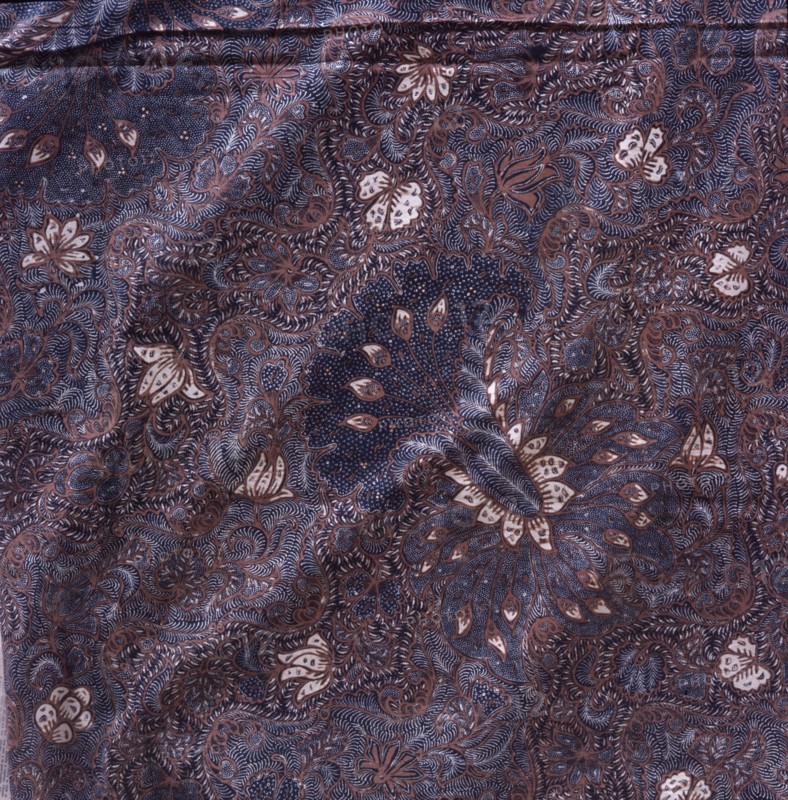 Detail of a batik kain with plant motif