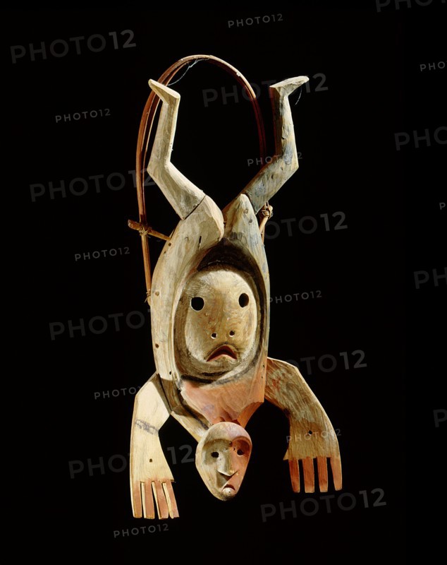 A mask which probably represents the flight of a shamans spirit