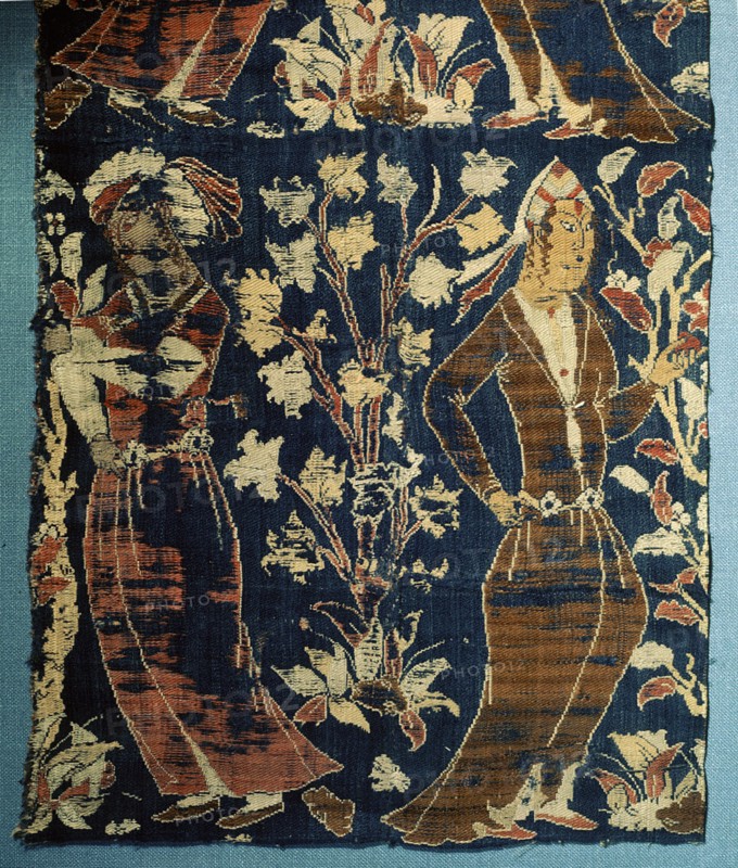 Detail of a fragment of compound silk cloth