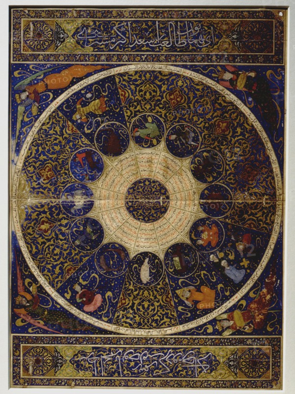Horoscope of Prince Iskandar, grandson of Tamerlane (Timur) from The Book of the Birth of Iskandar (on 25th April 1384) by Imad al Din Mahmud al Kashi