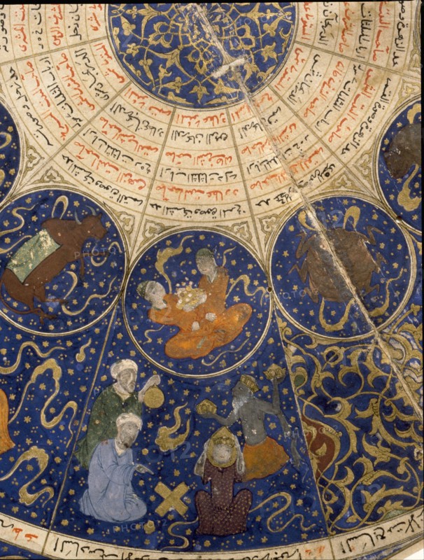 Horoscope of Prince Iskandar, grandson of Tamerlane (Timur) from The Book of the Birth of Iskandar (on 25th April 1384) by Imad al Din Mahmud al Kashi