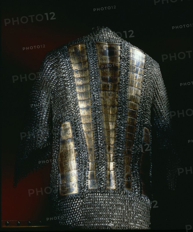 Mail and plate armour with decorated plates