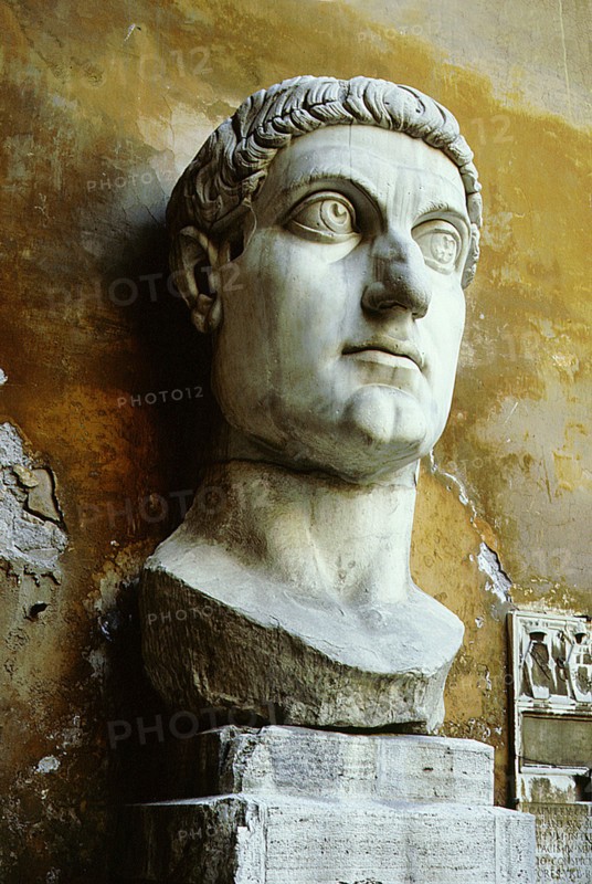 The head from a gigantic statue of Constantine the Great