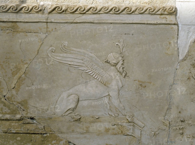 Stucco decoration from a house beneath the Villa Farnesina, Rome, dating from the late 1st century BC