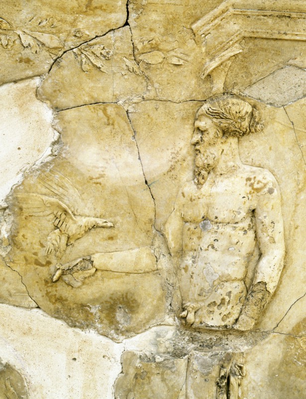 Stucco decoration from a house beneath the Villa Farnesina, Rome, dating from the late 1st century BC