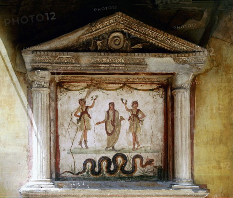Shrine of the household gods in an atrium of the House of the Vettii