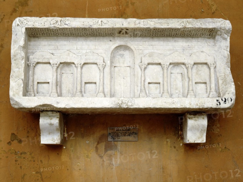 A model of scaenai frons or stage of a theatre