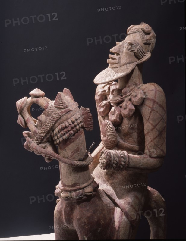A terracotta figure of a man excavated in the Djenne/Mopti area