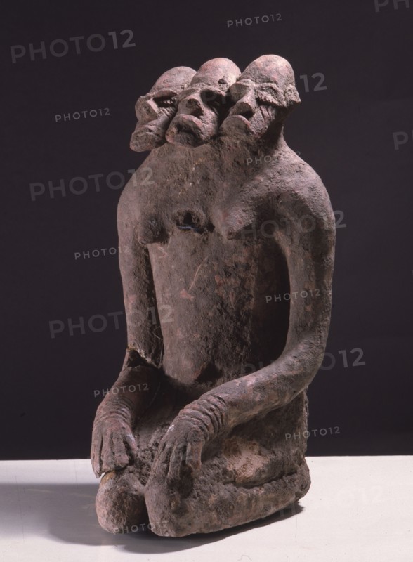 A terracotta figure excavated from a tumulus in the Djenne/Mopti area between the Niger and Bani Rivers