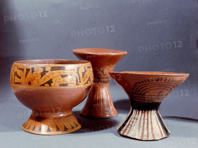 The more sophisticated Aztec pottery was reserved for noblemen and priests